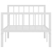Estructura de cama sin colchón metal blanco 90x200 cm