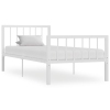 Estructura de cama sin colchón metal blanco 100x200 cm