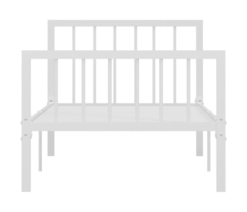 Estructura de cama sin colchón metal blanco 100x200 cm