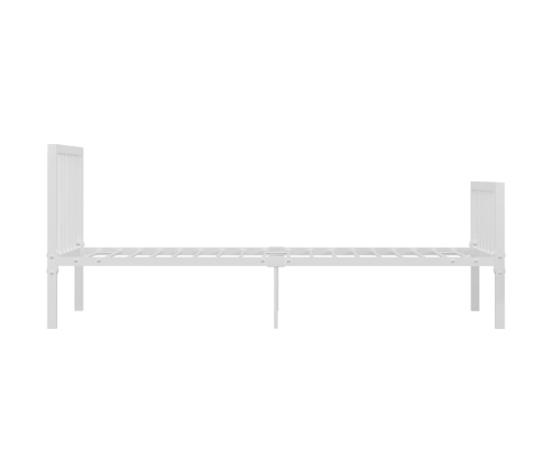 Estructura de cama sin colchón metal blanco 100x200 cm