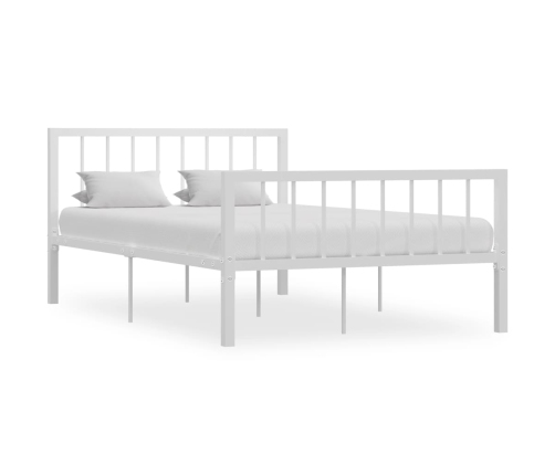 Estructura de cama sin colchón metal blanco 120x200 cm