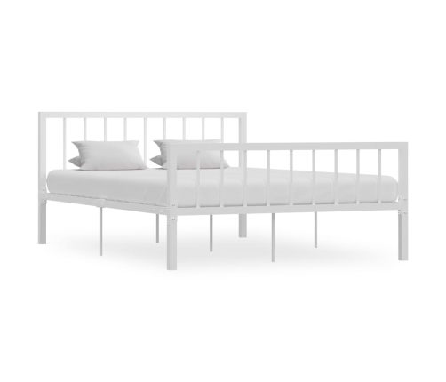 Estructura de cama sin colchón metal blanco 140x200 cm