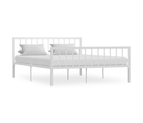 Estructura de cama sin colchón metal blanco 160x200 cm