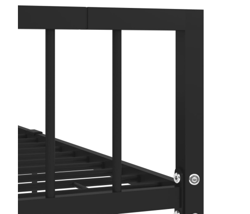 vidaXL Estructura de cama de metal negro 90x200 cm