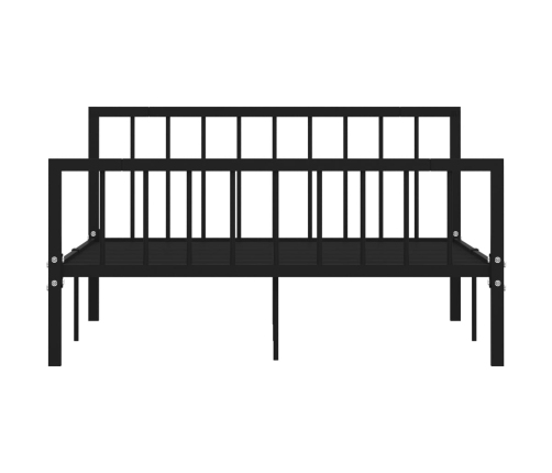 Estructura de cama sin colchón metal negro 140x200 cm