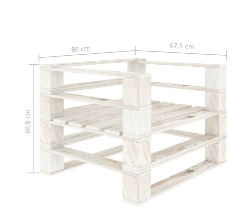 Sofá de jardín de palets madera con cojines crema