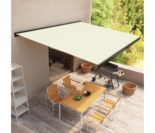 Toldo de carrete motorizado color crema 300x250 cm