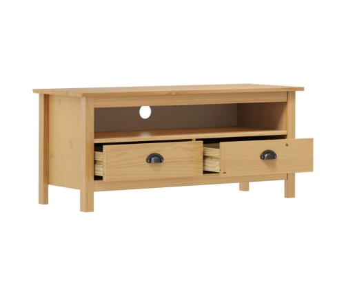 Mueble de TV Hill madera maciza pino marrón miel 110x40x47 cm