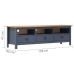 vidaXL Mueble de TV Hill madera maciza de pino gris 158x40x47 cm