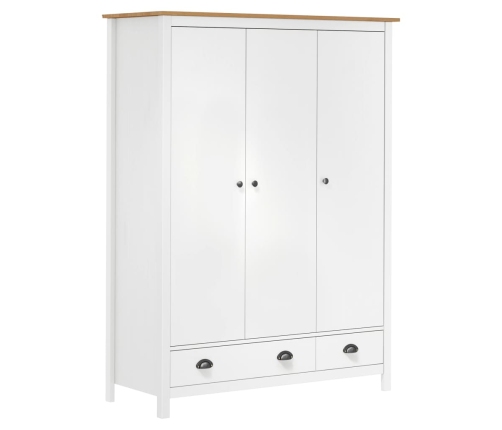 Armario de 3 puertas Hill Range madera pino blanco 127x50x170cm