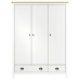 Armario de 3 puertas Hill Range madera pino blanco 127x50x170cm