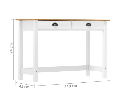 Mesa consola Hill con 2 cajones madera pino 110x45x74 cm