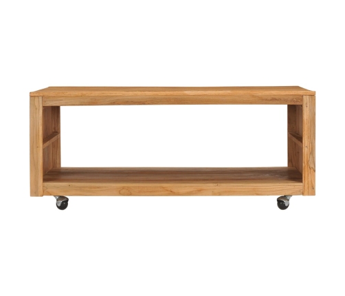 Mesa de centro de madera maciza de teca 110x60x40 cm