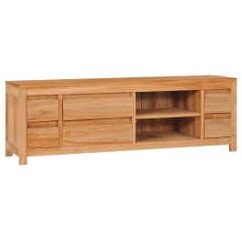 Mueble de TV de madera maciza de acacia 120x30x40 cm