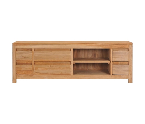 Mueble de TV de madera maciza de acacia 120x30x40 cm