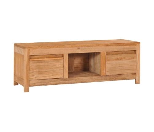 Mueble de TV madera maciza de teca 100x30x35 cm