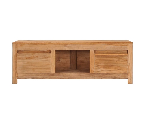 Mueble de TV madera maciza de teca 100x30x35 cm