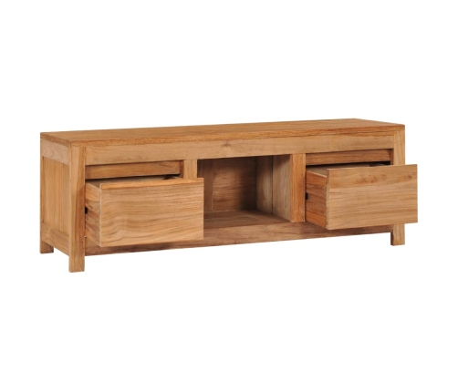 Mueble de TV madera maciza de teca 100x30x35 cm