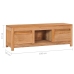 Mueble de TV madera maciza de teca 100x30x35 cm