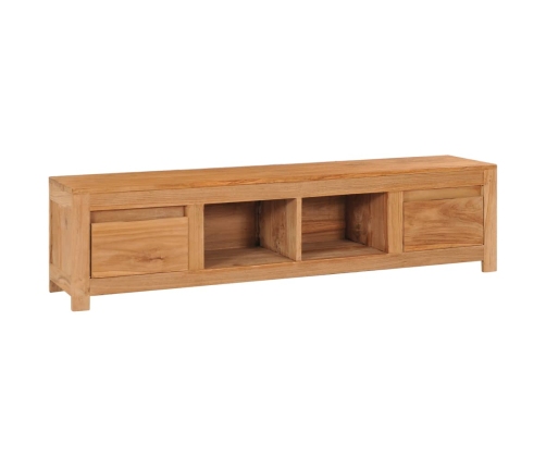 vidaXL Mueble de TV de madera de teca maciza 135x30x35 cm