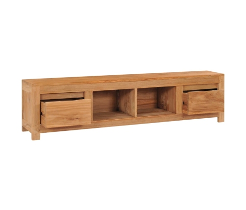 vidaXL Mueble de TV de madera de teca maciza 135x30x35 cm