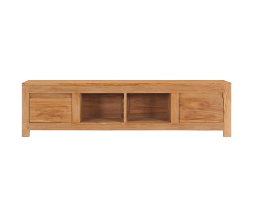 vidaXL Mueble de TV de madera de teca maciza 135x30x35 cm