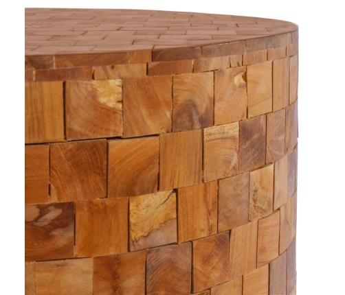 vidaXL Mesa de centro de madera maciza de teca 60x60x35 cm