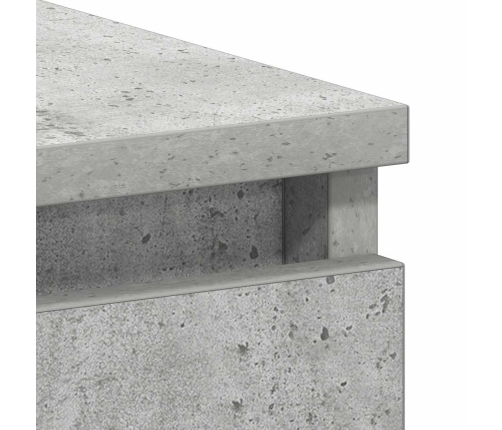 Escritorio de madera contrachapada gris hormigón 90x45x76 cm