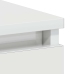 Escritorio de madera contrachapada blanco brillo 90x45x76 cm