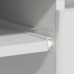 Escritorio de madera contrachapada blanco brillo 90x45x76 cm