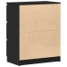Aparador de madera contrachapada negro 60x35x76 cm