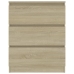 Aparador de madera contrachapada color roble Sonoma 60x35x76 cm