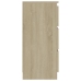 Aparador de madera contrachapada color roble Sonoma 60x35x76 cm