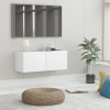 Mueble para TV madera contrachapada blanco 80x30x30 cm