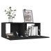 Mueble para TV madera contrachapada negro 80x30x30 cm