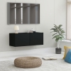 Mueble para TV madera contrachapada negro 80x30x30 cm