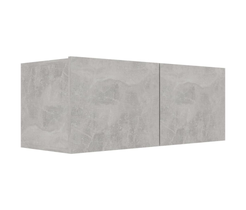 Mueble para TV madera contrachapada gris hormigón 80x30x30 cm