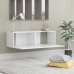 Mueble para TV pared madera contrachapada blanco 100x30x30 cm