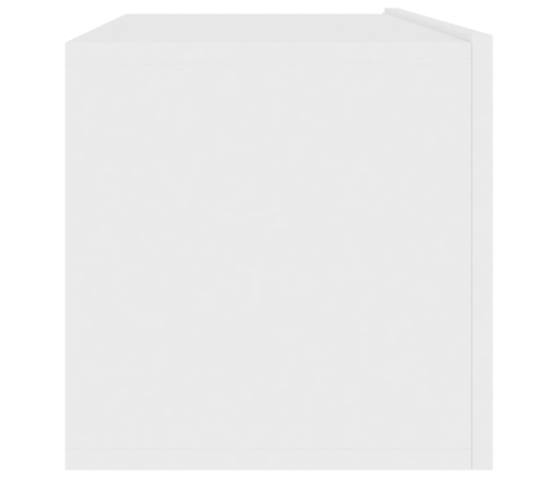 Mueble para TV pared madera contrachapada blanco 100x30x30 cm