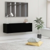 vidaXL Mueble pared TV madera contrachapada roble negro 100x30x30 cm