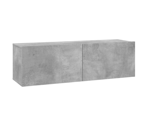 Mueble para TV madera contrachapada gris hormigón 100x30x30 cm