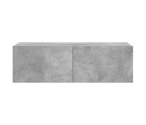 Mueble para TV madera contrachapada gris hormigón 100x30x30 cm