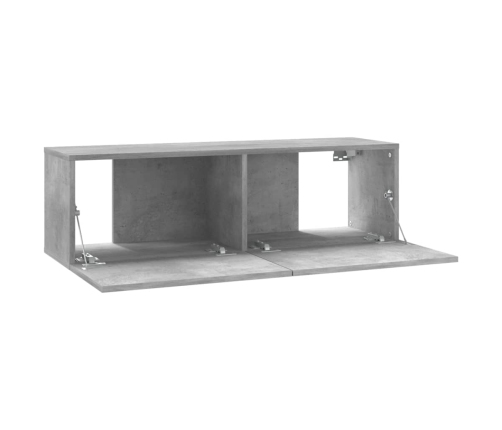 Mueble para TV madera contrachapada gris hormigón 100x30x30 cm