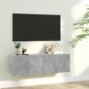 Mueble para TV madera contrachapada gris hormigón 100x30x30 cm