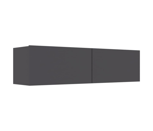 Mueble para TV madera contrachapada gris 120x30x30 cm