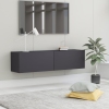 Mueble para TV madera contrachapada gris 120x30x30 cm