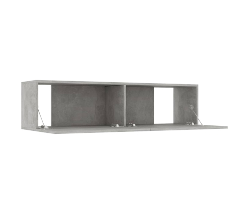 Mueble para TV madera contrachapada gris hormigón 120x30x30 cm