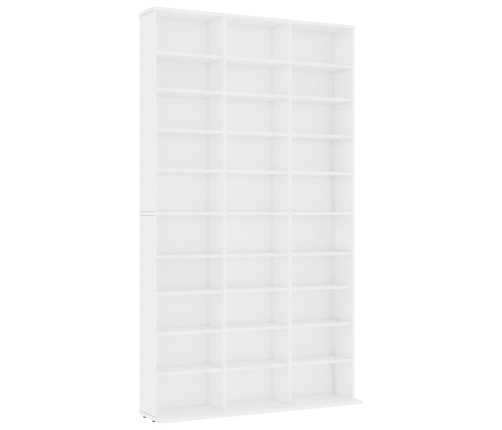 Armario para CDs madera contrachapada blanco 102x16x177,5 cm