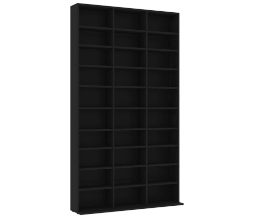 Armario para CDs madera contrachapada negro 102x16x177,5 cm