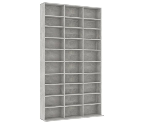 Armario para CDs madera contrachapada gris 102x16x177,5 cm